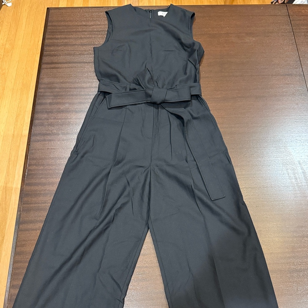 COS Elegant 100% Wool Black Sleeveless Jumpsuit Sz 2